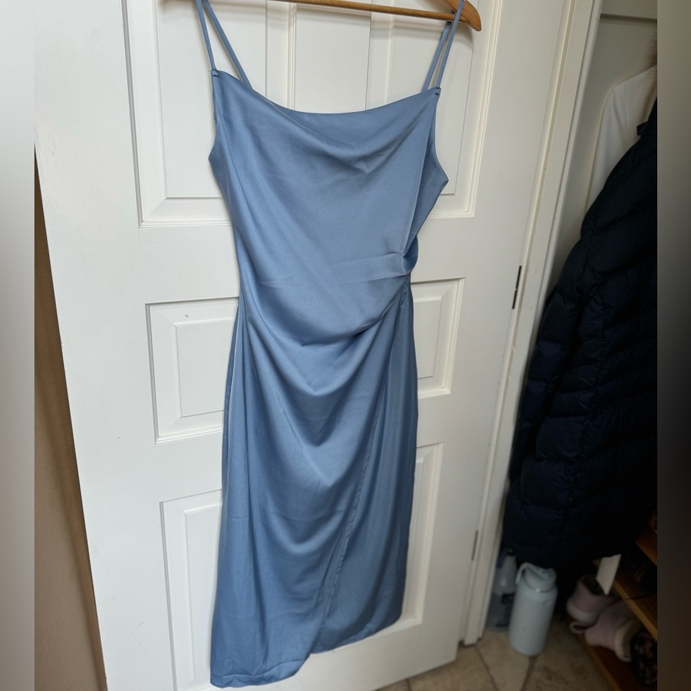 NWT Blue Satin Dress